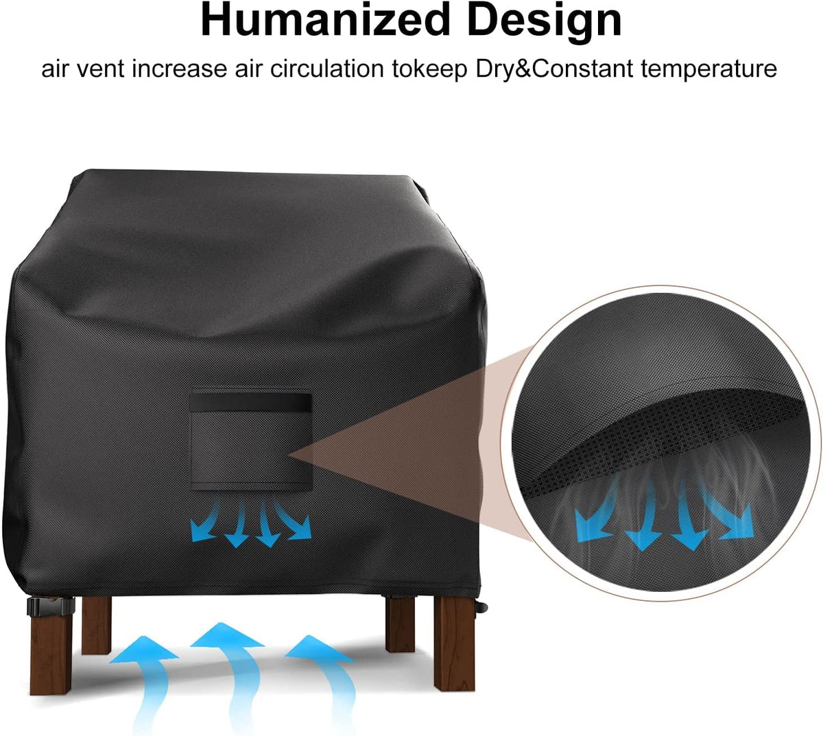 Mrrihand outdoor cover bottom straps keep chair secure in wind