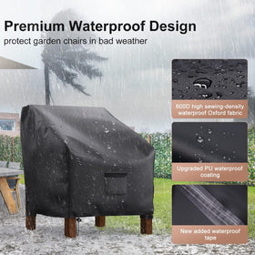 Mrrihand patio chair cover in use on garden furniture protecting from weather