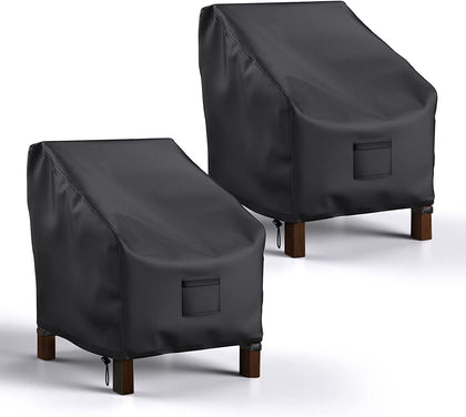 Mrrihand patio chair cover waterproof keeps outdoor chairs dry during rain.