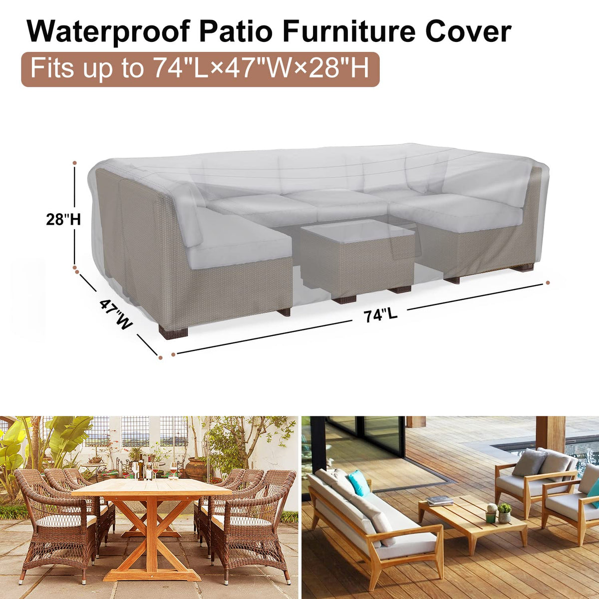 Mrrihand cover with inner PU coating keeps furniture dry during rain