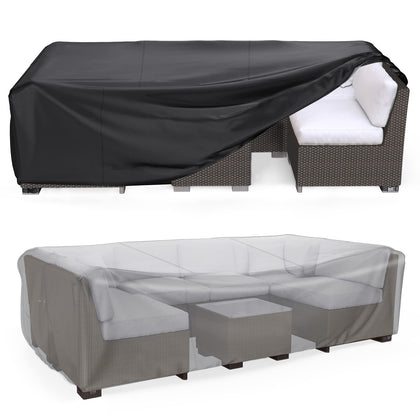 Mrrihand patio furniture cover waterproof protects the set from rain and dust.