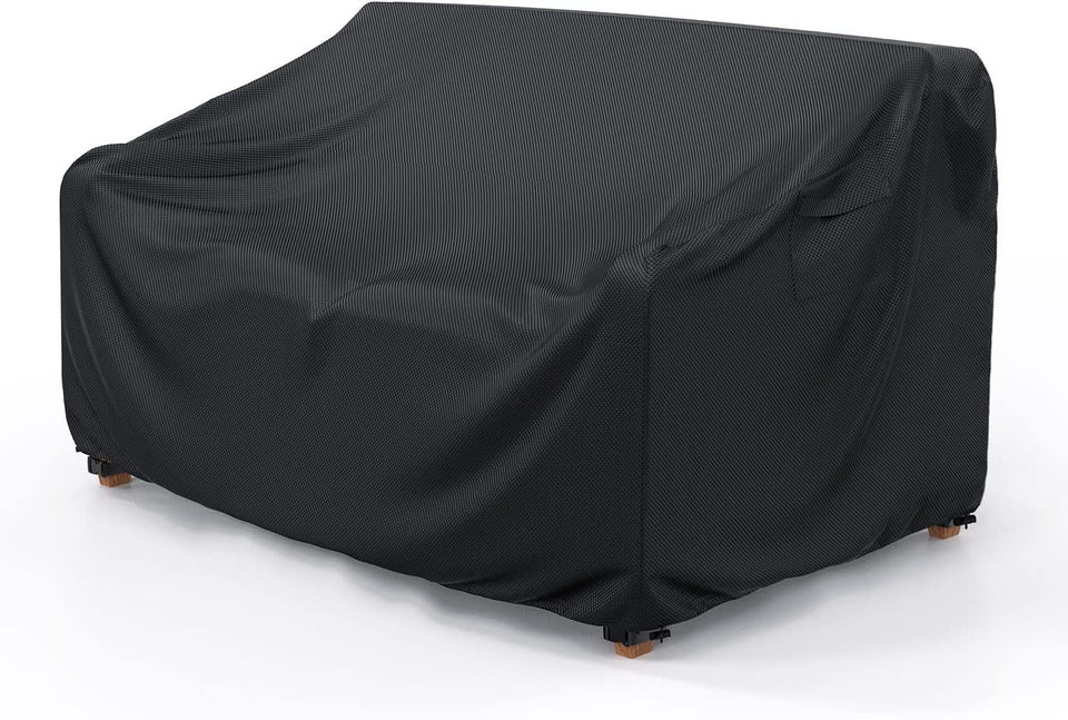 Mrrihand patio sofa cover front view protects a 104-inch sofa from rain and sun.