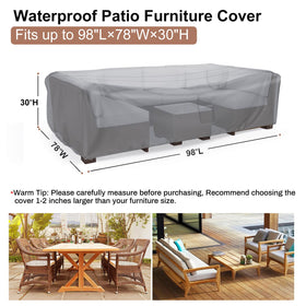 Mrrihand cover shows waterproof inner coating that helps keep furniture dry