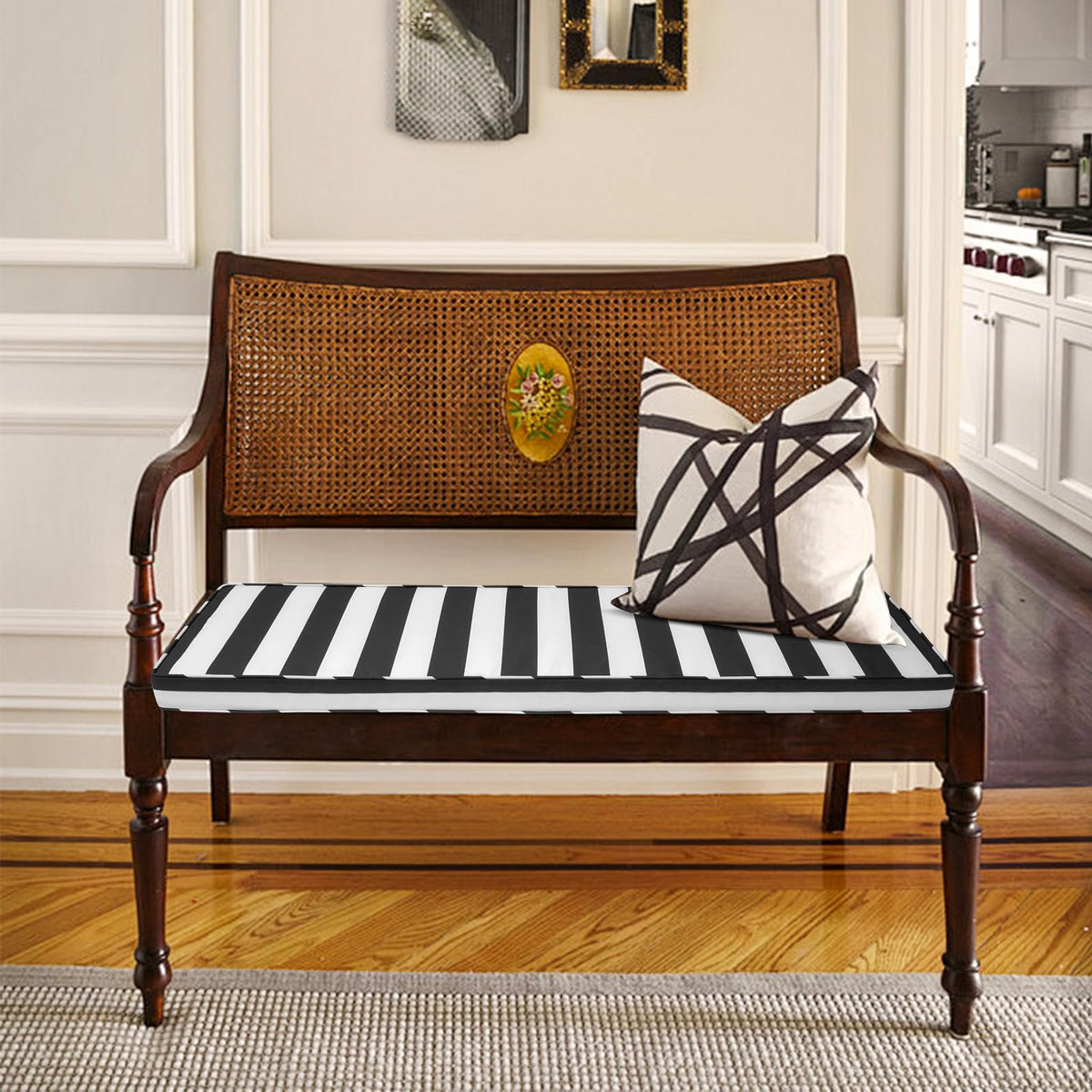 Mrsenloi stripe cushion adds classic style to any outdoor space.