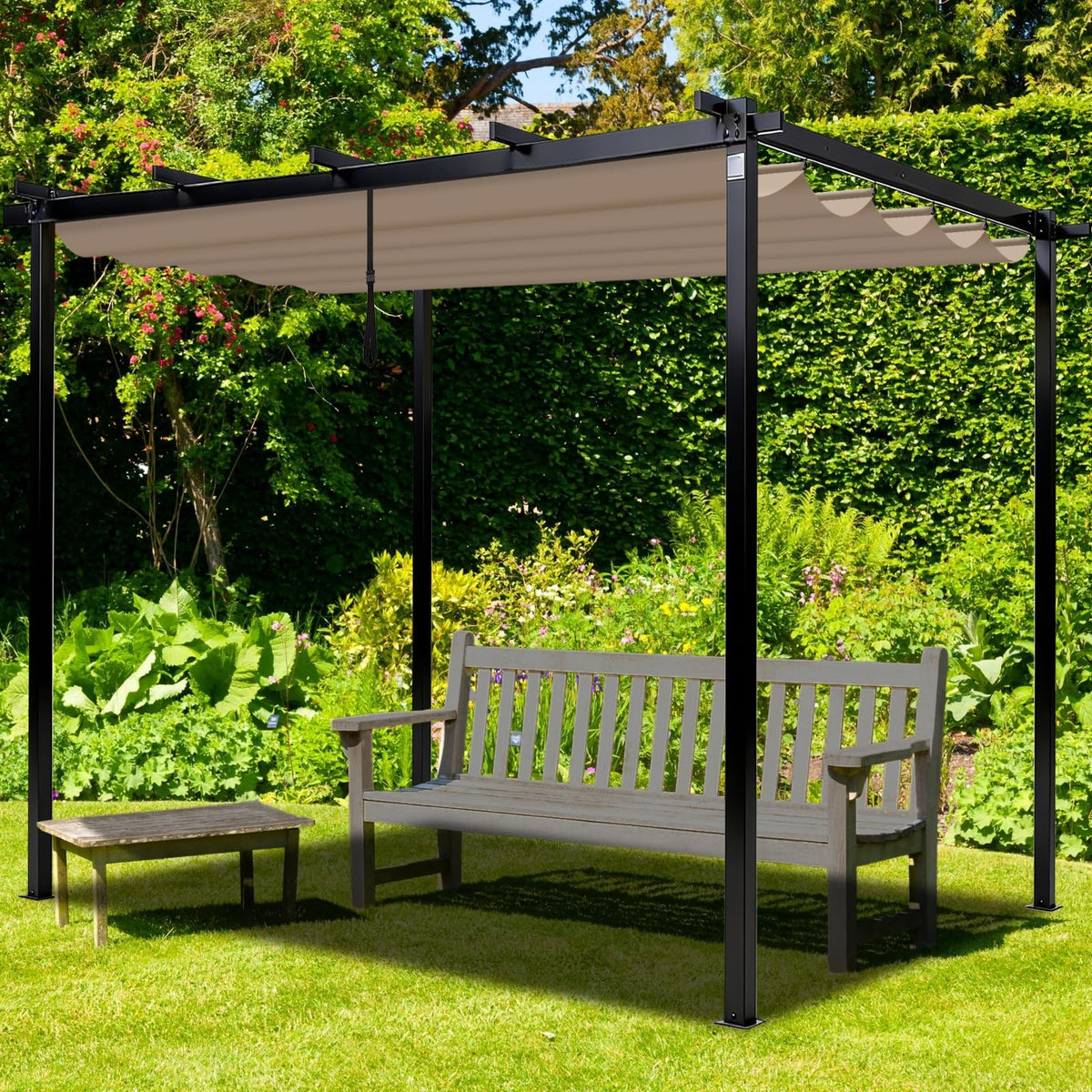 Mrsenloi storage-friendly pergola cover protects when not in use