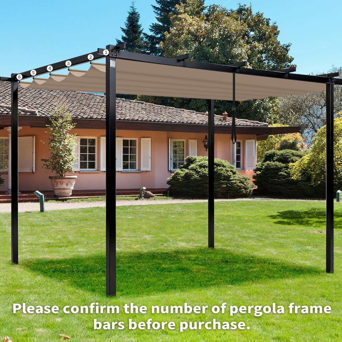 Mrsenloi top-only beige canopy for pergola upgrade