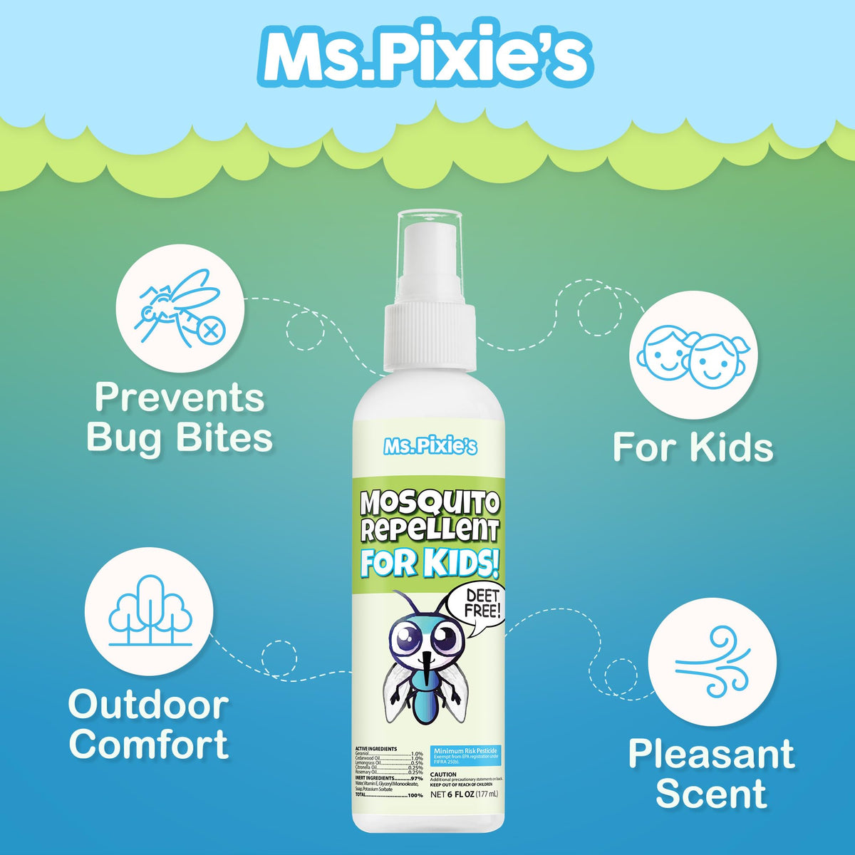 Ms. Pixie's Made in USA badge on packaging signaling trusted quality.