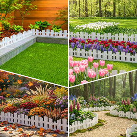 MSISILY edging border 4-6 inch tall creates clean lawn-to-bed separation