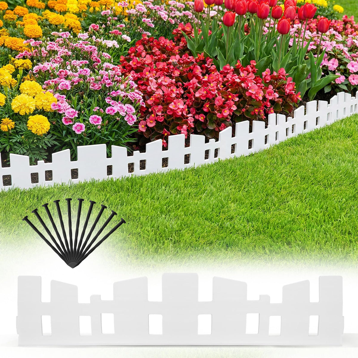 MSISILY garden edger border 33ft shaping curves for beds and lawns