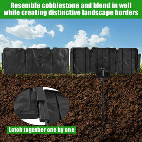 MSISILY stone-effect edging enhances flower beds with cobblestone look