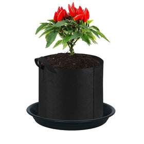 MSKIAUO durable plastic saucer resists cracking and fading in outdoor conditions.
