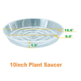 MSKIAUO elevated-base saucer showing 0.25 inch lift for drainage.