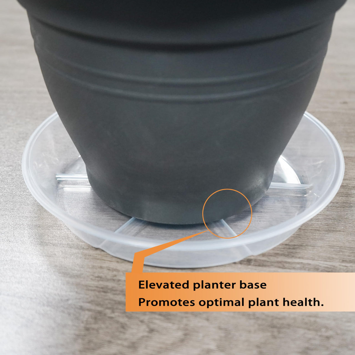 MSKIAUO heavy-duty plastic saucer on balcony for outdoor use