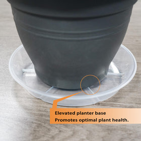 MSKIAUO heavy-duty plastic saucer on balcony for outdoor use