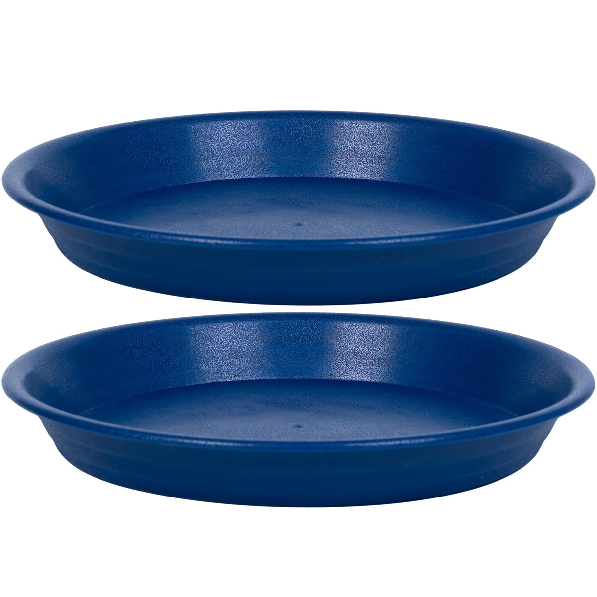 MSKIAUO 10-inch blue plant saucer front view, durable plastic for indoor use