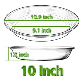 MSKIAUO 10-inch blue, inner diameter 9.1-inch, fits medium pots