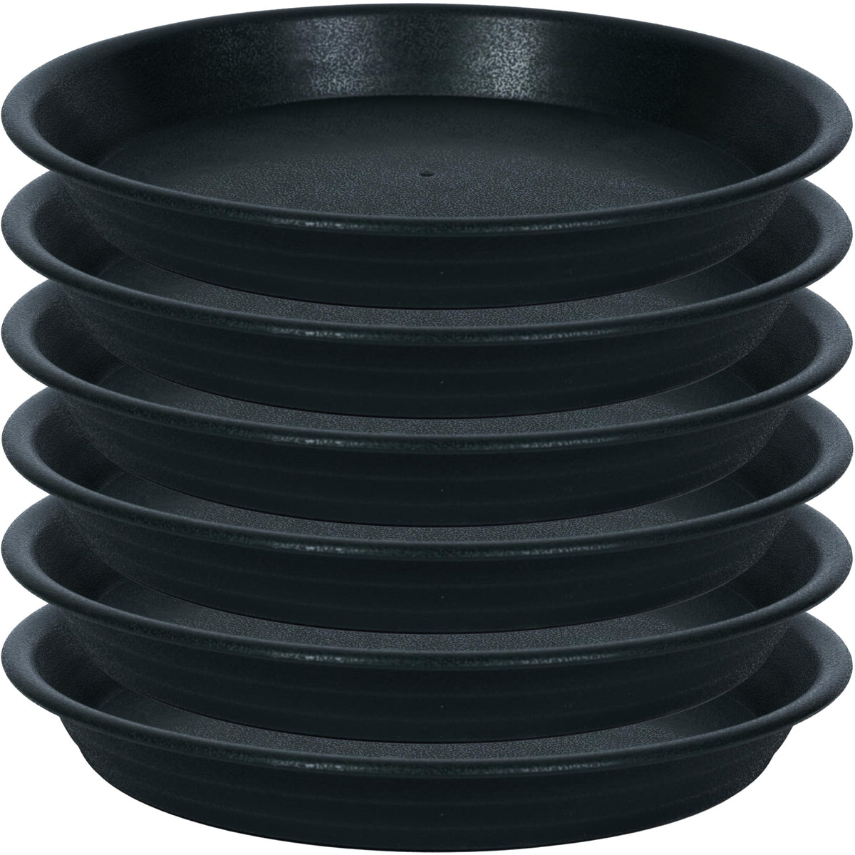 MSKIAUO 10-inch black plant saucer with sturdy, durable plastic for outdoor use