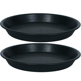 MSKIAUO plant saucer 12-inch outdoor tray protects surfaces from excess moisture.