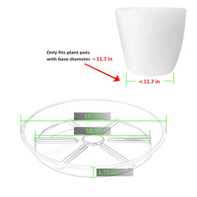 MSKIAUO plant saucer side profile demonstrating sturdy lightweight design