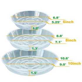 MSKIAUO plant saucer 8inch guards surfaces and supports larger pots.