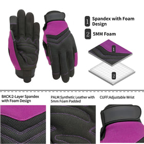 MSUPSAV Birthday gloves palm close-up showing foam padding for comfort