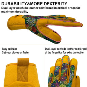 MSUPSAV cowhide leather palm with foam padding for comfortable grip