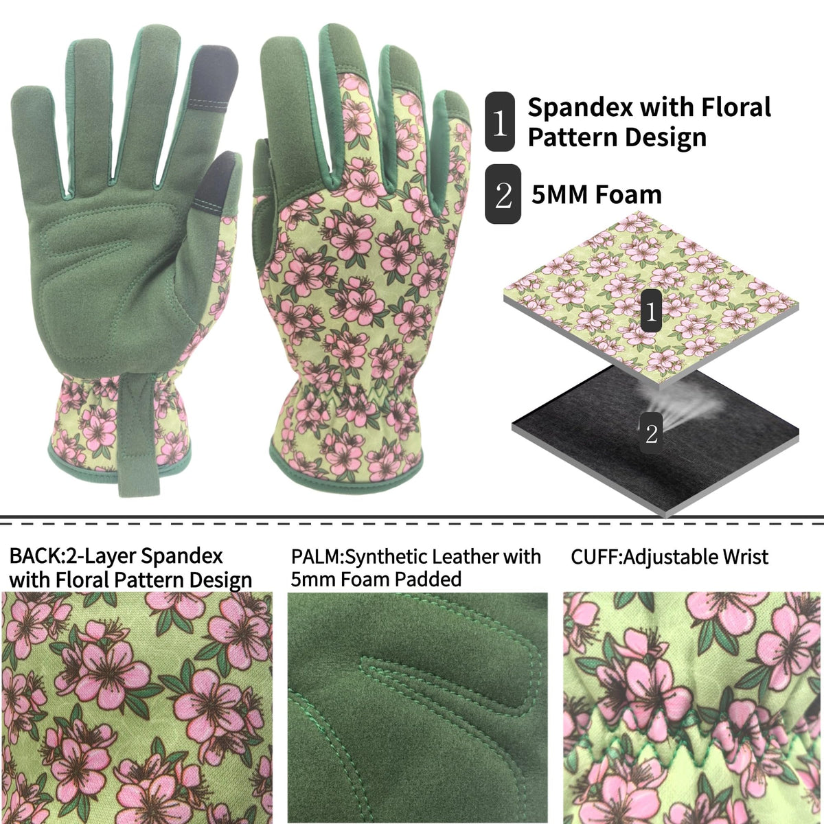 MSUPSAV foam-padded palm provides enhanced grip during digging and weeding