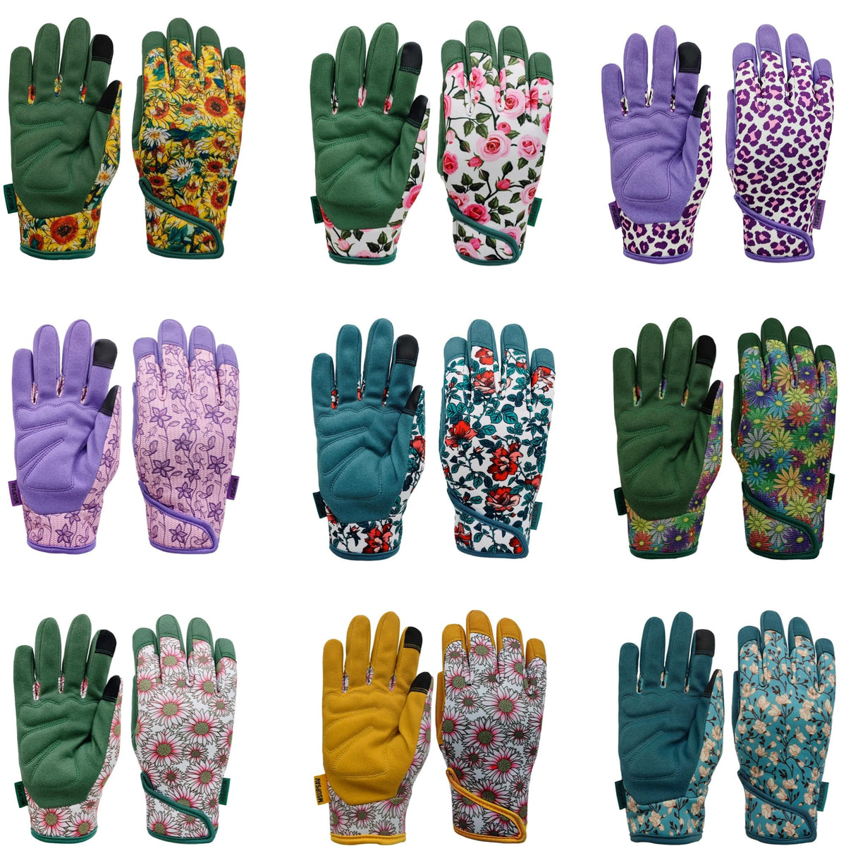 MSUPSAV gloves' bright floral pattern for quick visibility in the garden