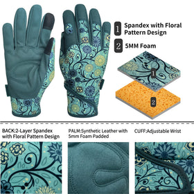 MSUPSAV glove palm view highlights foam-padded palm for comfort