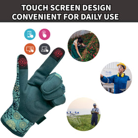 MSUPSAV Lake Blue gloves show touchscreen capability on thumb and forefinger