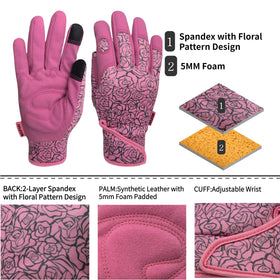 MSUPSAV leather-padded palm gloves enhance durability for pruning and planting tasks