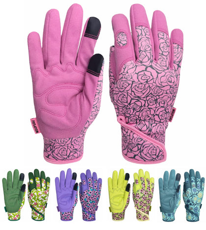 MSUPSAV gardening gloves with stretch-back for flexible, breathable protection during weeding