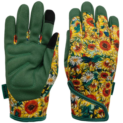 MSUPSAV gardening gloves with floral back pattern for comfortable gardening