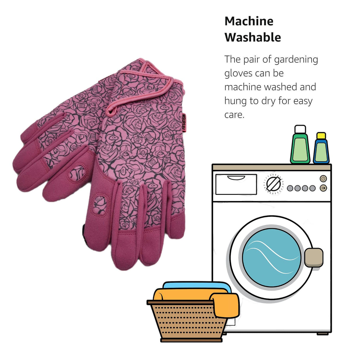 MSUPSAV gardening gloves are versatile for outdoor tasks and DIY projects.