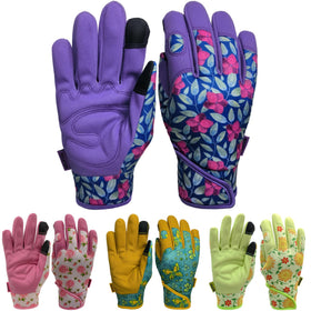 MSUPSAV gardening gloves with purple palm and medium size for flexible comfort