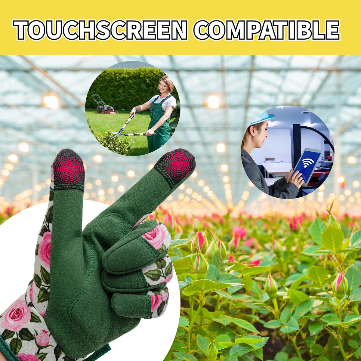 MSUPSAV small green gloves designed for women