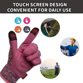 MSUPSAV gardening gloves touchscreen design for phone use without removal.