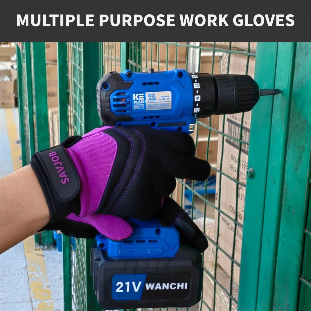 MSUPSAV foam padded palm cushions impact during heavy-duty tasks