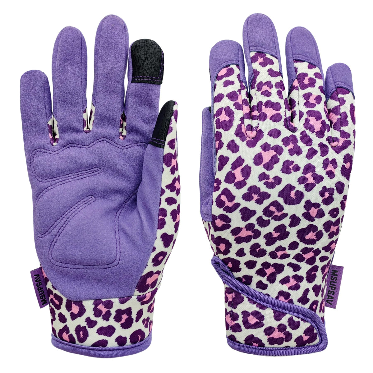 MSUPSAV gloves stretch-back panel for flexible gardening tasks.