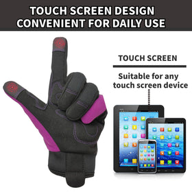 MSUPSAV gloves touchscreen-compatible thumb and forefinger for device use.