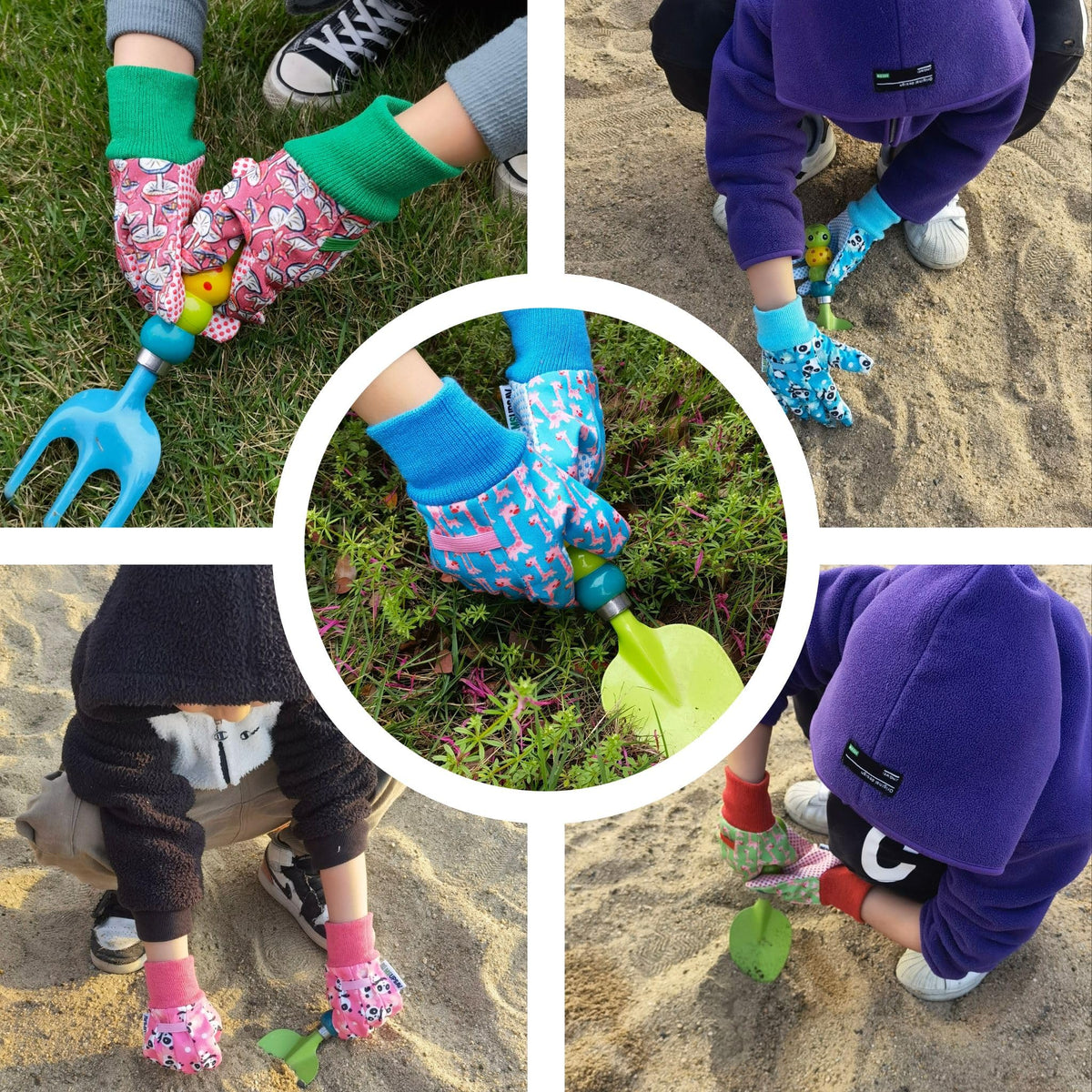 MSUPSAV Kids Garden Gloves colorful pattern ideal for home or school gardening