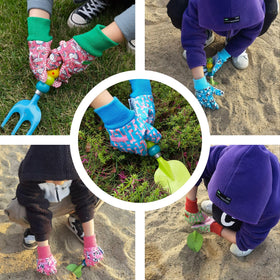 MSUPSAV Kids Garden Gloves colorful pattern ideal for home or school gardening