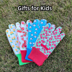 MSUPSAV Kids Garden Gloves palm detail; foam-padded palm improves grip on tools.