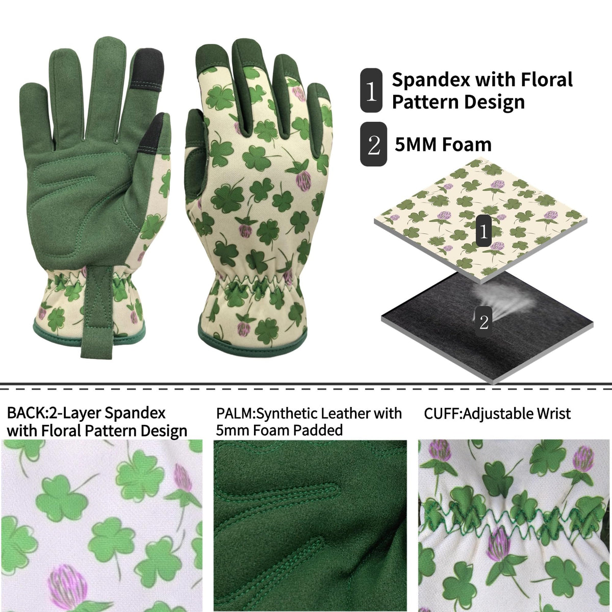 MSUPSAV puncture-resistant gloves reinforced fingertips ideal for digging and planting