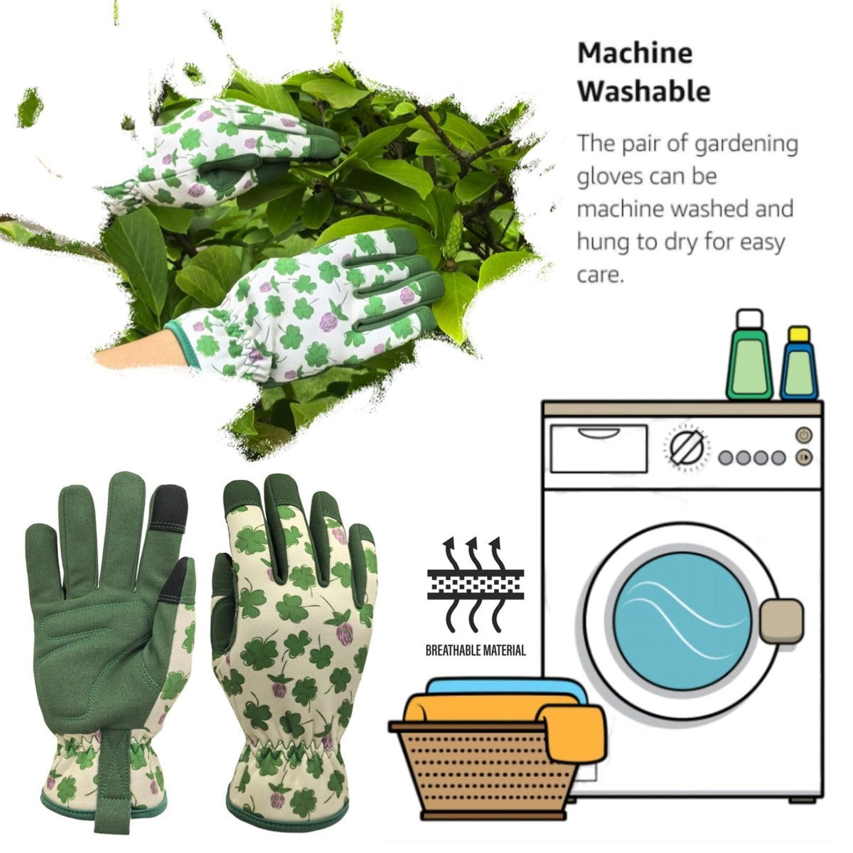 MSUPSAV thorn-proof gloves back stretch fabric for flexible weed pulling
