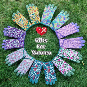 MSUPSAV women's garden gloves with floral pattern for gifting