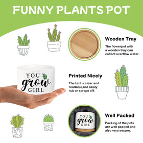 Msyueos small succulent pot fits tight shelves and windowsills