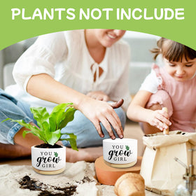 Msyueos succulent pot with drainage tray helps protect surfaces