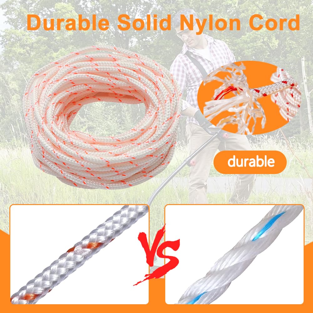 Mtanlo rope closeup shows precise 4mm diameter for reliable starting.