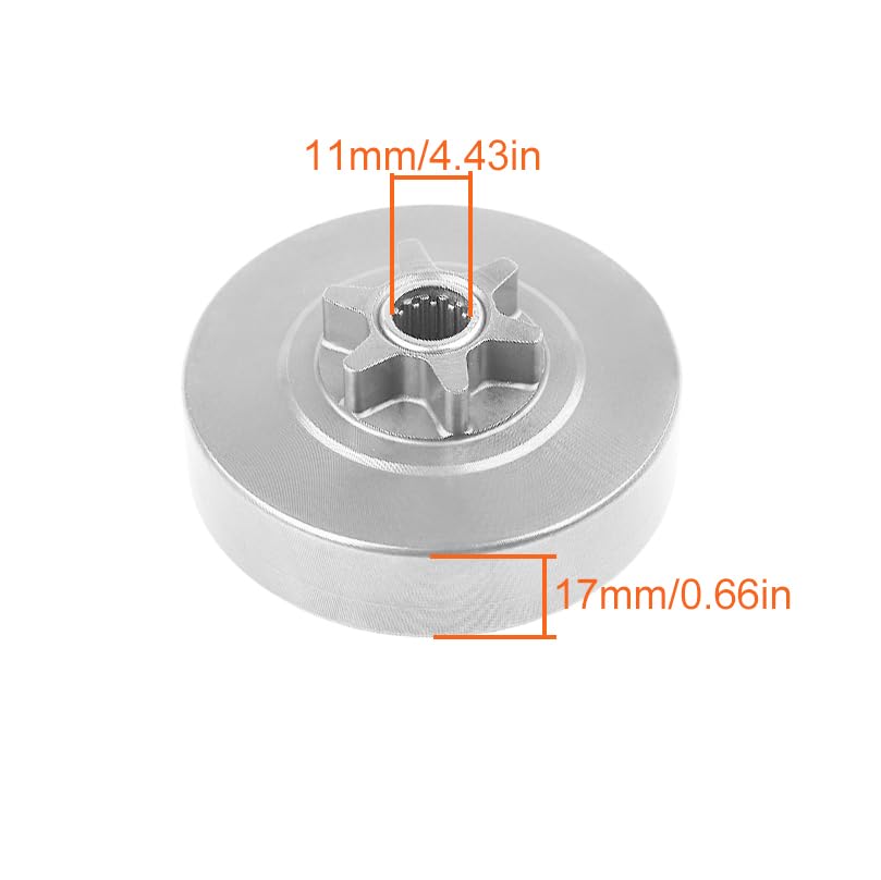 Mtanlo 6T spur sprocket drum close-up highlighting sturdy build